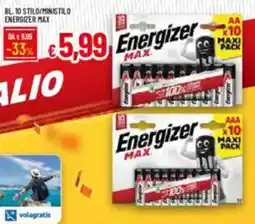 Galassia Bl. 10 stilo/ministilo ENERGIZER MAX offerta