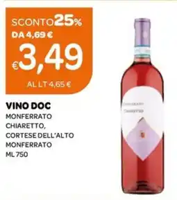 Ekom Vino DOC monferrato chiaretto, cortese dell'alto offerta