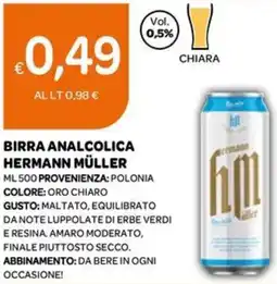 Ekom Birra analcolica HERMANN MÜLLER offerta