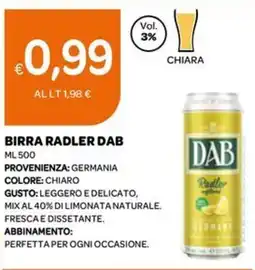 Ekom Birra radler DAB offerta