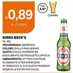 Ekom Birra BECK'S offerta