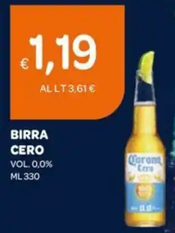 Ekom Birra cero corona offerta