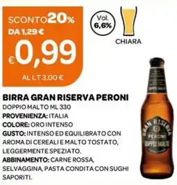 Ekom Birra gran riserva PERONI offerta