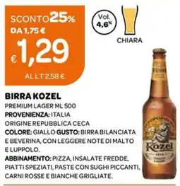 Ekom Birra KOZEL offerta