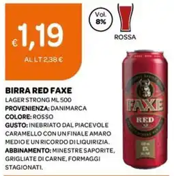 Ekom Birra red FAXE offerta