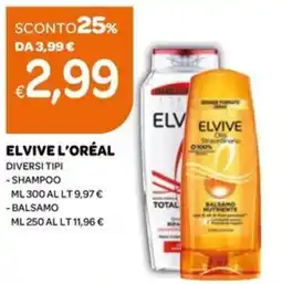 Ekom Elvive L'ORÉAL Shampoo-Balsamo offerta
