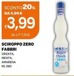 Ekom Sciroppo zero FABBRI offerta