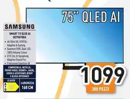 Unieuro SAMSUNG Smart TV QLED AI QE75Q70DA offerta