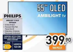 Unieuro PHILIPS AMBILIGHT TV QLED 55PUS8209 offerta