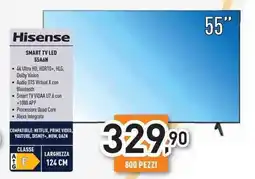 Unieuro Hisense SMART TV LED 55A6N offerta