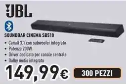 Unieuro JBL Soundbar CINEMA SB510 offerta