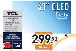Unieuro TCL Smart TV QLED 43T6C offerta