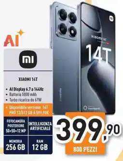 Unieuro mi XIAOMI 14T offerta