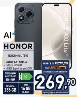 Unieuro HONOR 400 LITE 5G offerta