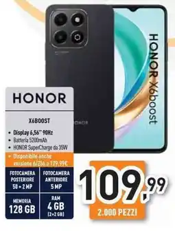 Unieuro HONOR X6BOOST offerta