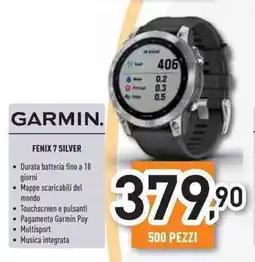 Unieuro GARMIN. FENIX 7 Silver offerta