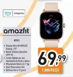 Unieuro amazfit GTS 3 offerta