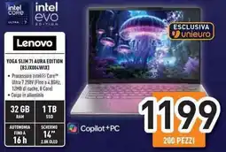 Unieuro Lenovo YOGA SLIM 71 AURA EDITION (83JX004WIX) offerta