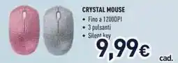 Unieuro Crystal mouse IOPLEE offerta