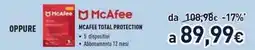 Unieuro MCAFEE Total protection offerta