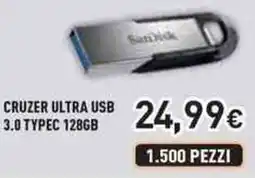 Unieuro SanDisk CRUZER ULTRA USB 24,99€ PENDRIVE offerta