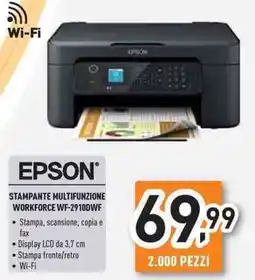 Unieuro EPSON Stampante multifunzione workforce WF-2910DWF offerta