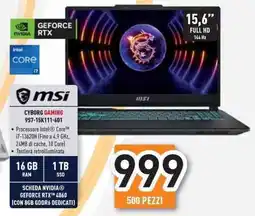 Unieuro msi CYBORG GAMING 957-15K111-601 offerta