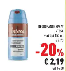 Conad Superstore Deodorante spray INTESA offerta