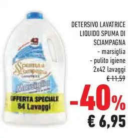 Conad Superstore Detersivo lavatrice liquido SPUMA DI SCIAMPAGNA offerta