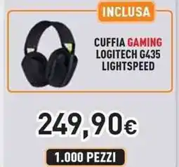 Unieuro Cuffia gaming logitech G435 lightspeed offerta