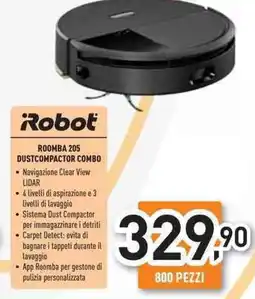 Unieuro Roomba 205 dustcompactor combo offerta