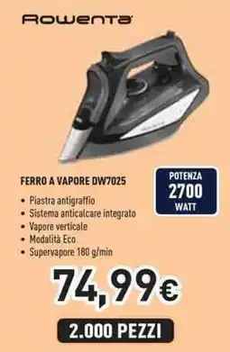 Unieuro Rowenta ferro a vapore DW7025 offerta