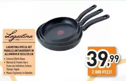 Unieuro Lagostina lagostina ofelia set padelle antiaderenti in alluminio offerta
