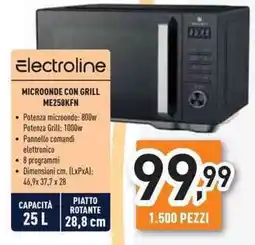 Unieuro Electroline Microonde con grill ME258KFN offerta
