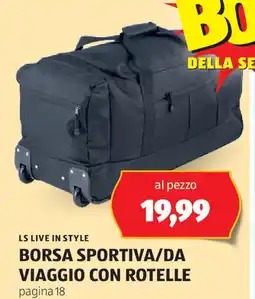 ALDI Ls live in style borsa sportiva/da viaggio con rotelle offerta
