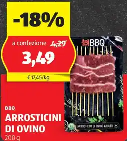 ALDI BBQ Arrosticini di oving adulto di ovino offerta