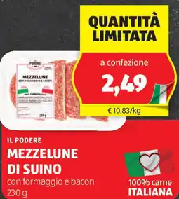 ALDI Il podere mezzelune di suino offerta