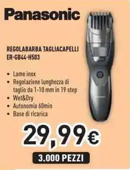 Unieuro Panasonic Regolabarba tagliacapelli ER-GB44-H503 offerta