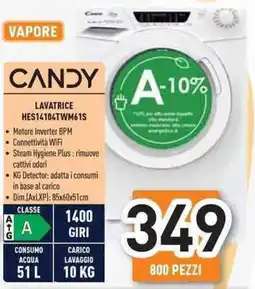 Unieuro CANDY Lavatrice HES14104TWM61S offerta