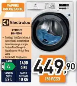 Unieuro Electrolux Lavatrice EW6F110G offerta