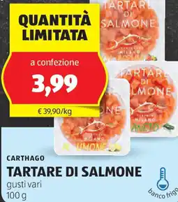 ALDI Carthago tartare di salmone offerta