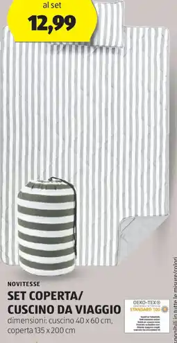 ALDI Novitesse set coperta/ cuscino da viaggio offerta
