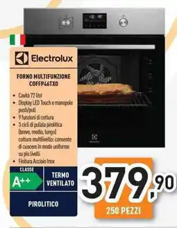 Unieuro Electrolux forno multifunzione COFFP46TXO offerta