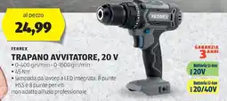 ALDI Ferrex trapano avvitatore, 20 V offerta