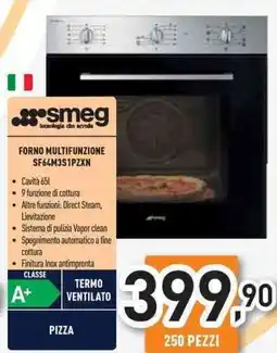 Unieuro Smeg forno multifunzione SF64M3S1PZXN offerta
