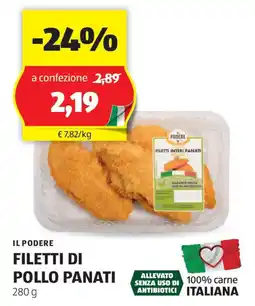 ALDI Il podere filetti di pollo panati offerta