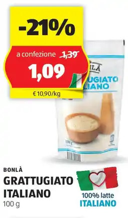ALDI Bonlà grattugiato italiano offerta