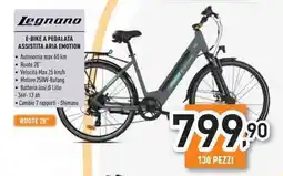 Unieuro Legnano e-bike a pedalata assistita aria emotion offerta