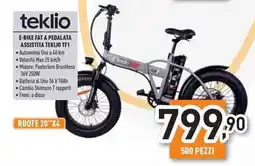 Unieuro Teklio e-bike fat a pedalata assistita teklio tf1 offerta