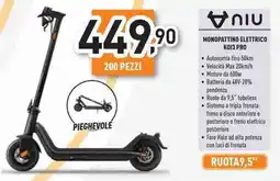 Unieuro Niu monopattino elettrico KQ13 pro offerta